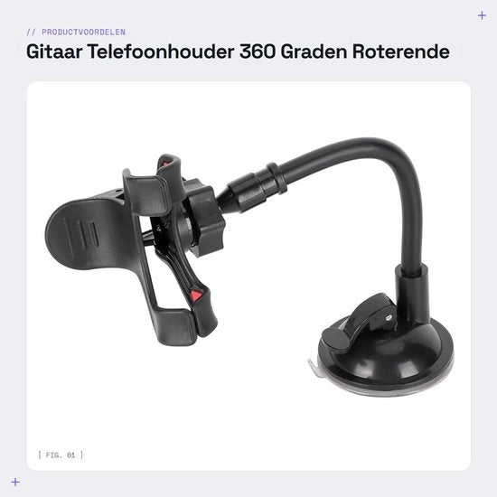 Sostegno per Telefono Rotante 360 Gradi - Orecchino per Ufficio - Supporto per Telefono - Rimosso - Sicuro - Portatile