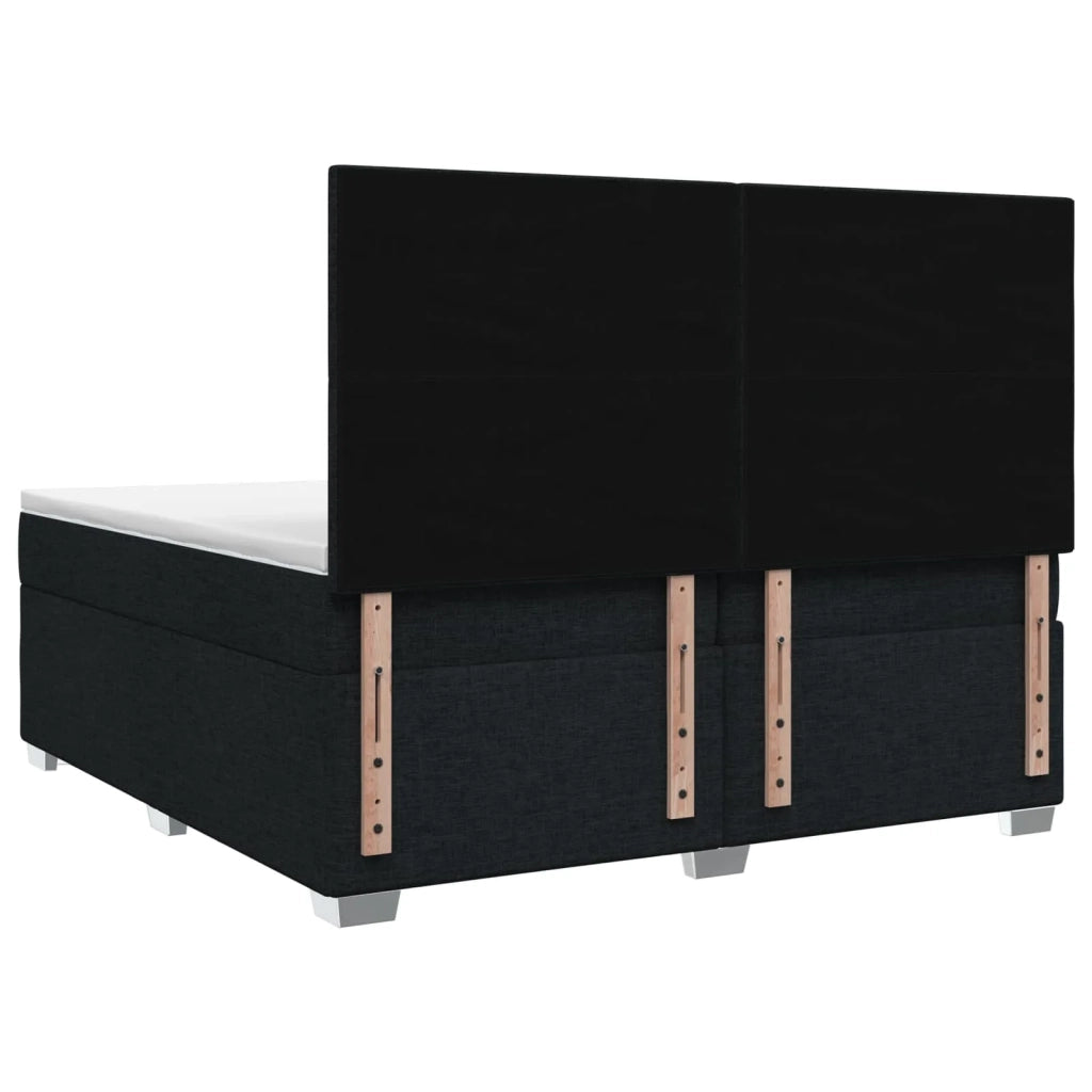 Letto box spring con materasso Nero 200 x 200 cm Tessuto 3453495