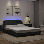 Giroletto Viana con LED senza Materasso Nero 160x200 cm
