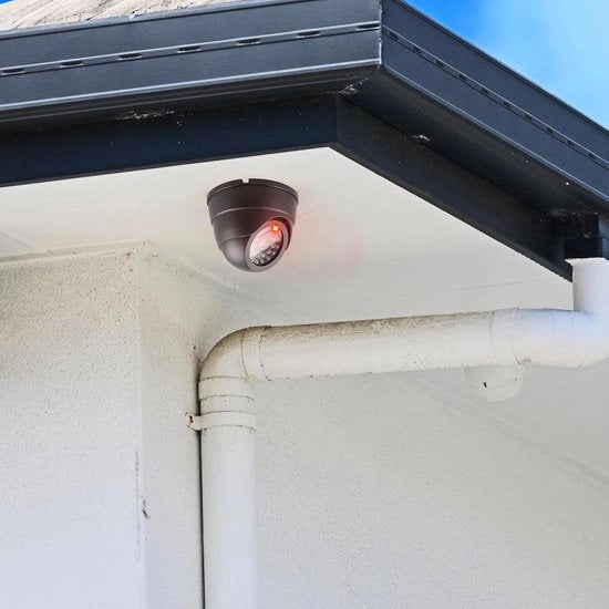 Due unità di camera di sorveglianza con LED lampeggiante, resistente all'acqua, camera di ripresa per uso domestico e ufficio