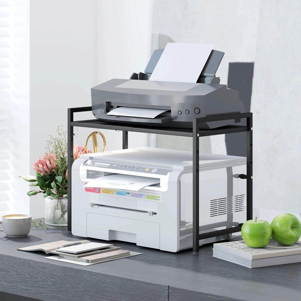 Tavolino da cucina estraibile con 3 ganci ¨C zephmum ¨C Nero, Metallo, 40 cm