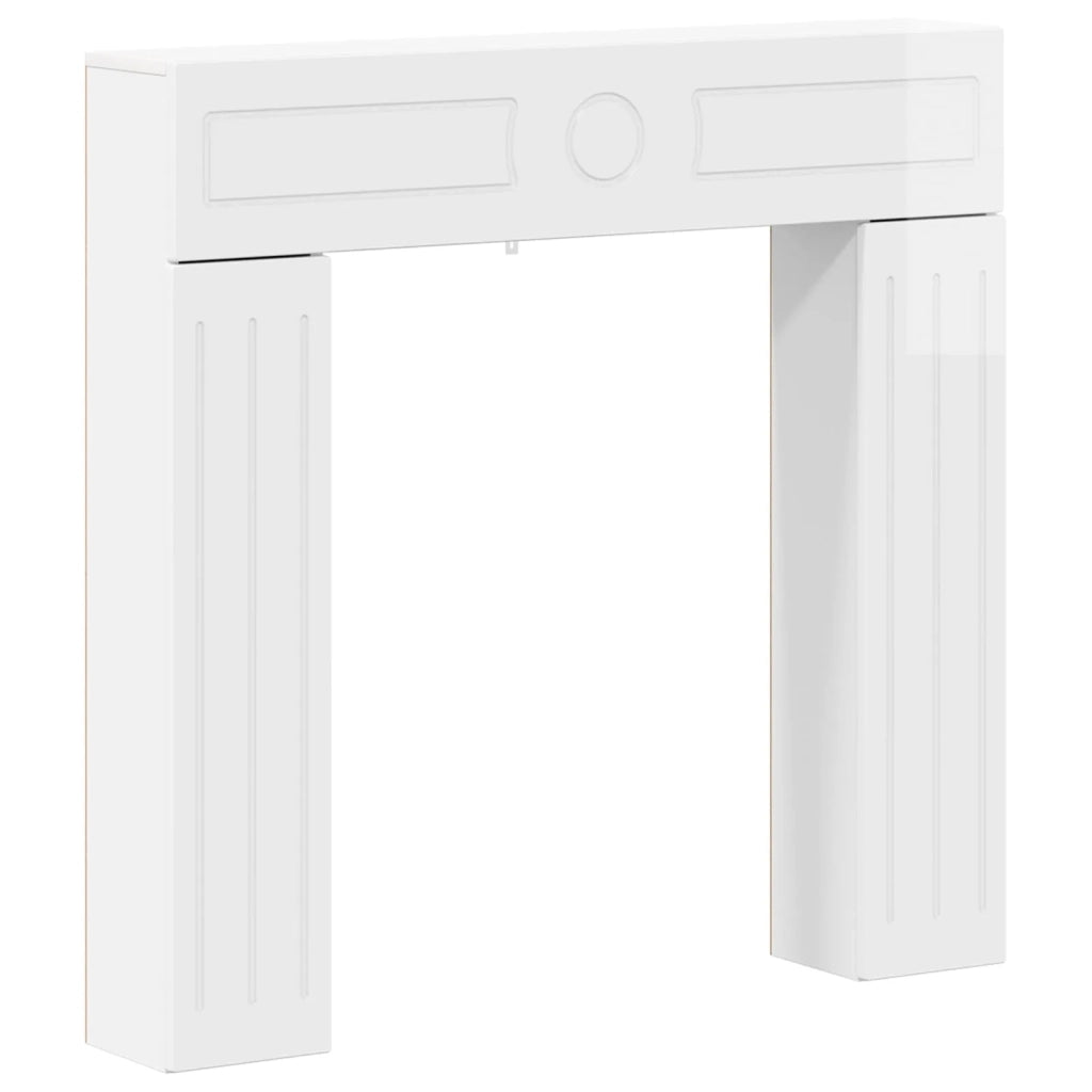 Cornice per camino Bianco Lucido 102 x 18 x 100,5 cm 8006610