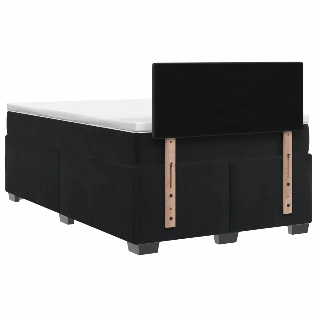 Letto con Box Spring, Materasso e LED Nero 120 x 190 cm Velluto 3452140