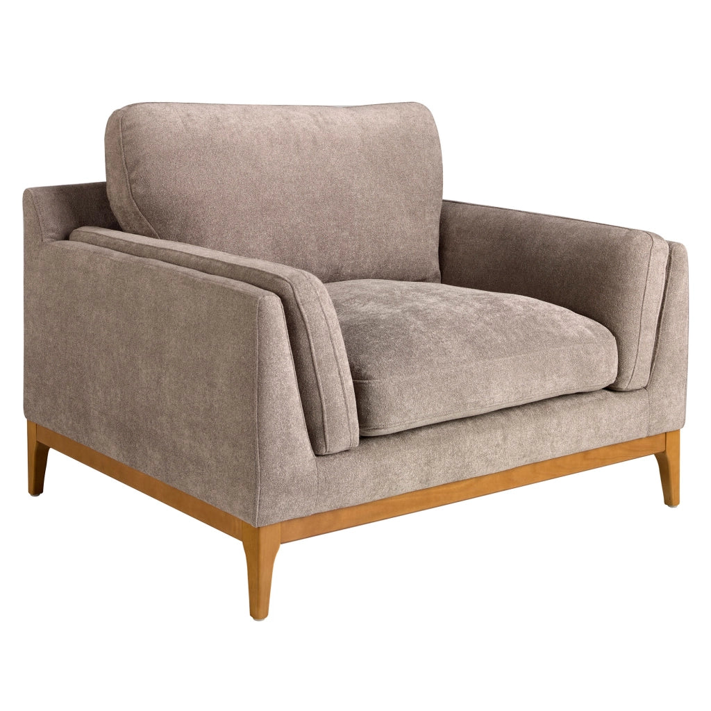 Poltrona in tessuto 123 x 103 x 90 cm colore marrone