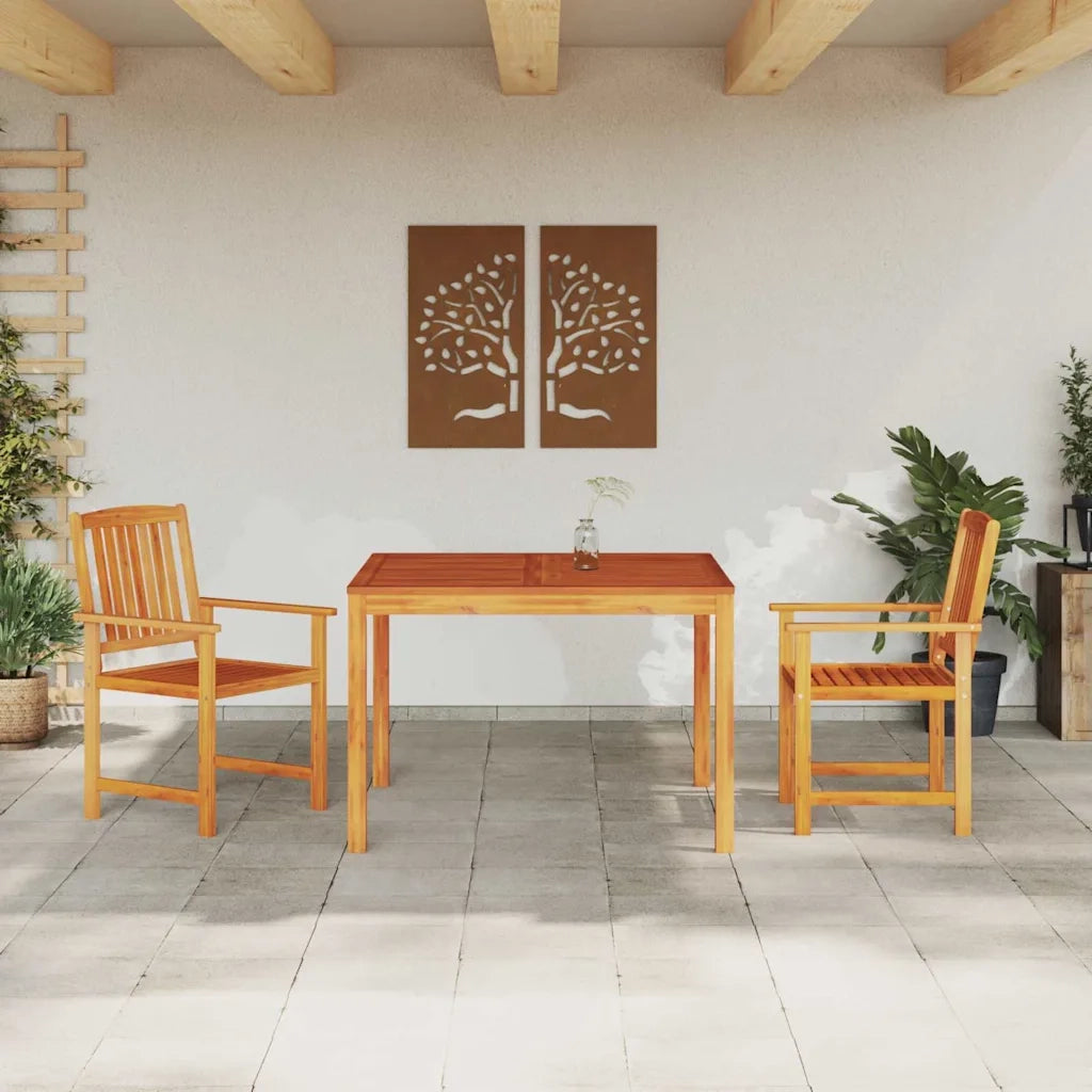 Set da Pranzo per Giardino 3 pcs Marrone 3375684