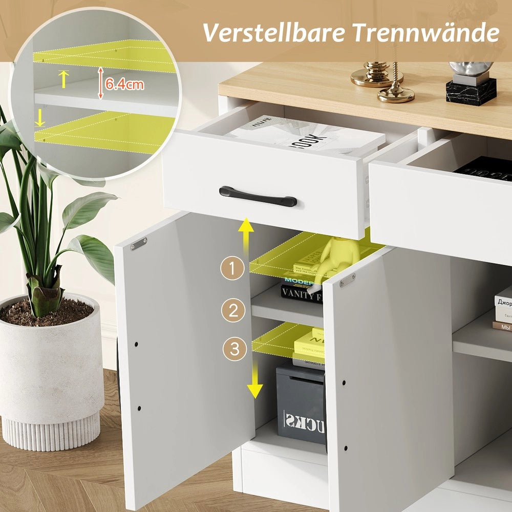 Credenza Moderna ¨C MINIMAL ¨C Bianco, Legno, Multiuso