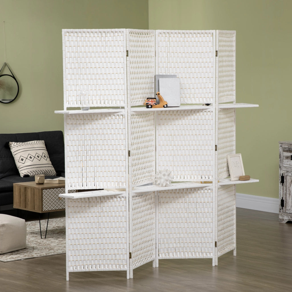 Libreria divisorio con ripiani ¨C Minimal ¨C bianco paille 80x30x180