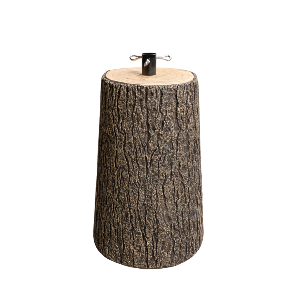 Kawaki L - Base a Tronco per Albero di Natale da 120 a 180 cm H57,5 cm Effetto Corteccia Realistico