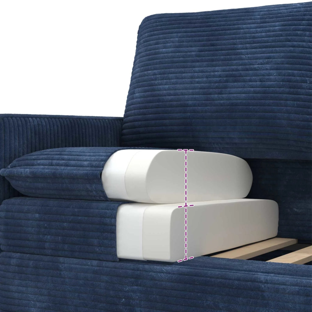 Set di divani 2 pcs Blu navy Poliestere 3417056