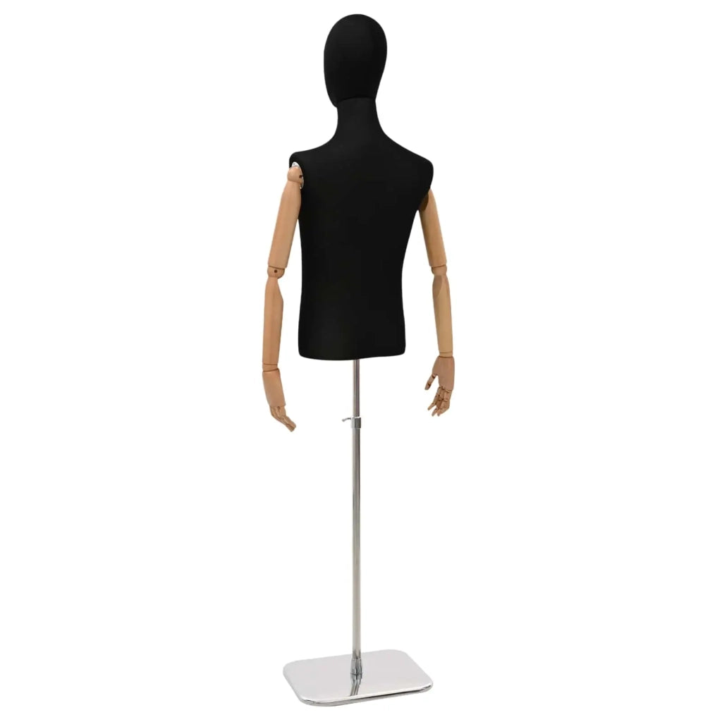 Manichino Regolabile 170-218 cm con Base Maschio PP Nero 42041704