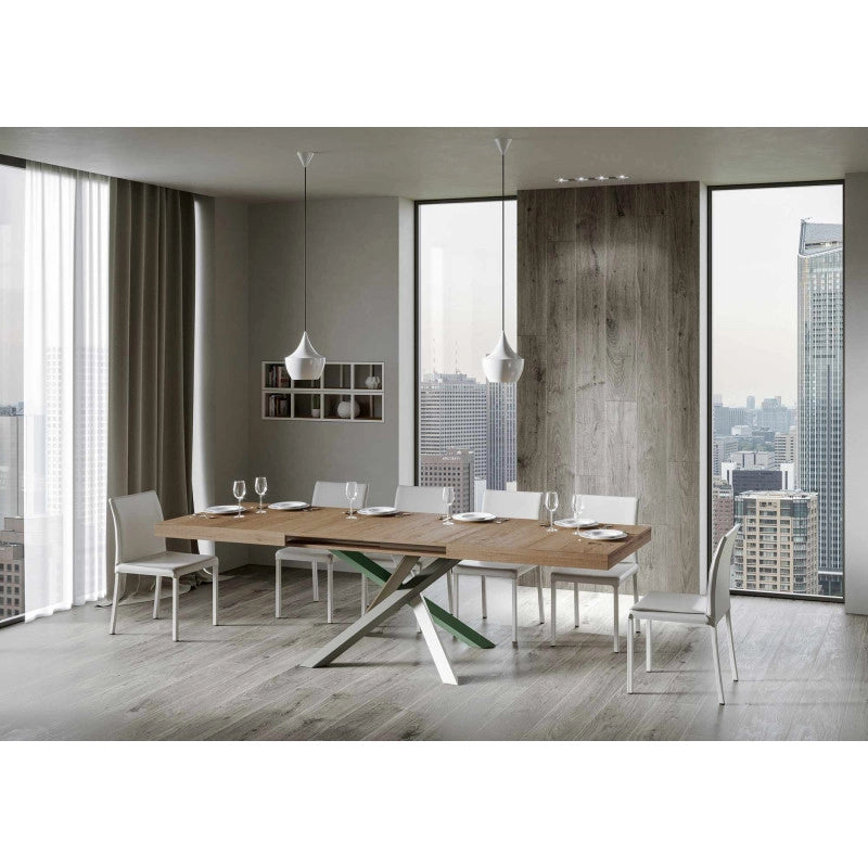 Tavolo allungabile 200/460x90 cm Volantis telaio Multicolore 4/A - Quercia Natura