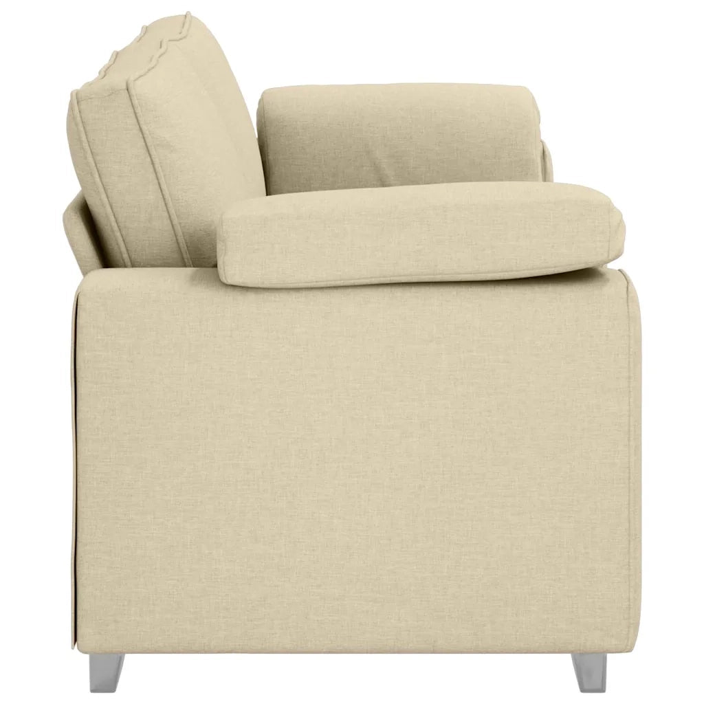 Divano 3-Persone Crema 220 cm Tessuto 4105244