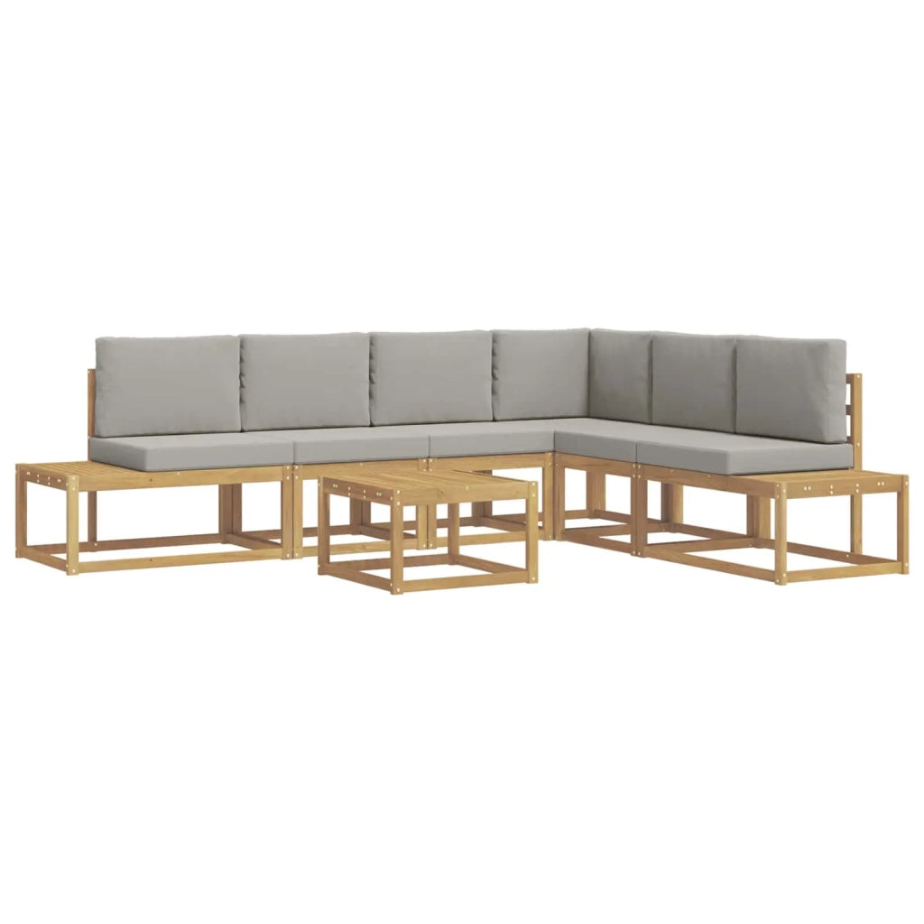 Set di divani da esterno con cuscino 7 Pezzo Bianco 3388200
