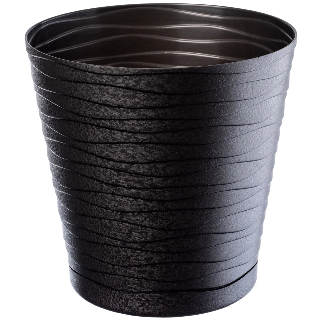 Vaso da fiori KADAX da 30 cm, con coperchio in plastica e supporto.