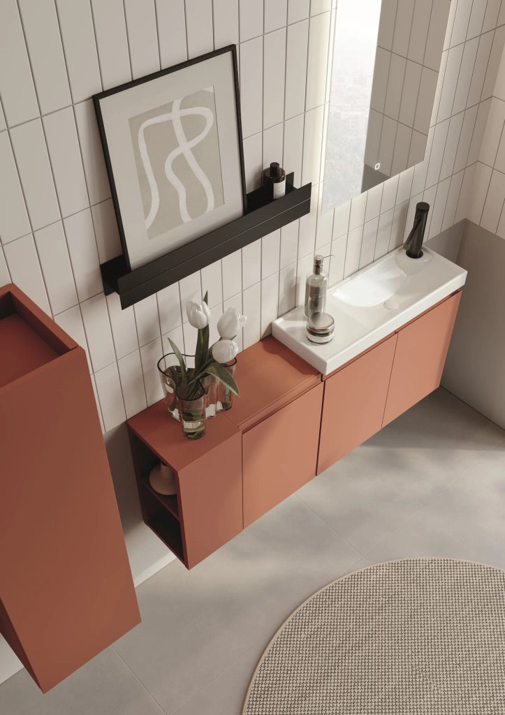 Mobile lavabo "Ferla 110" - 110 x 22 x 45 cm - Cinnamon opaco