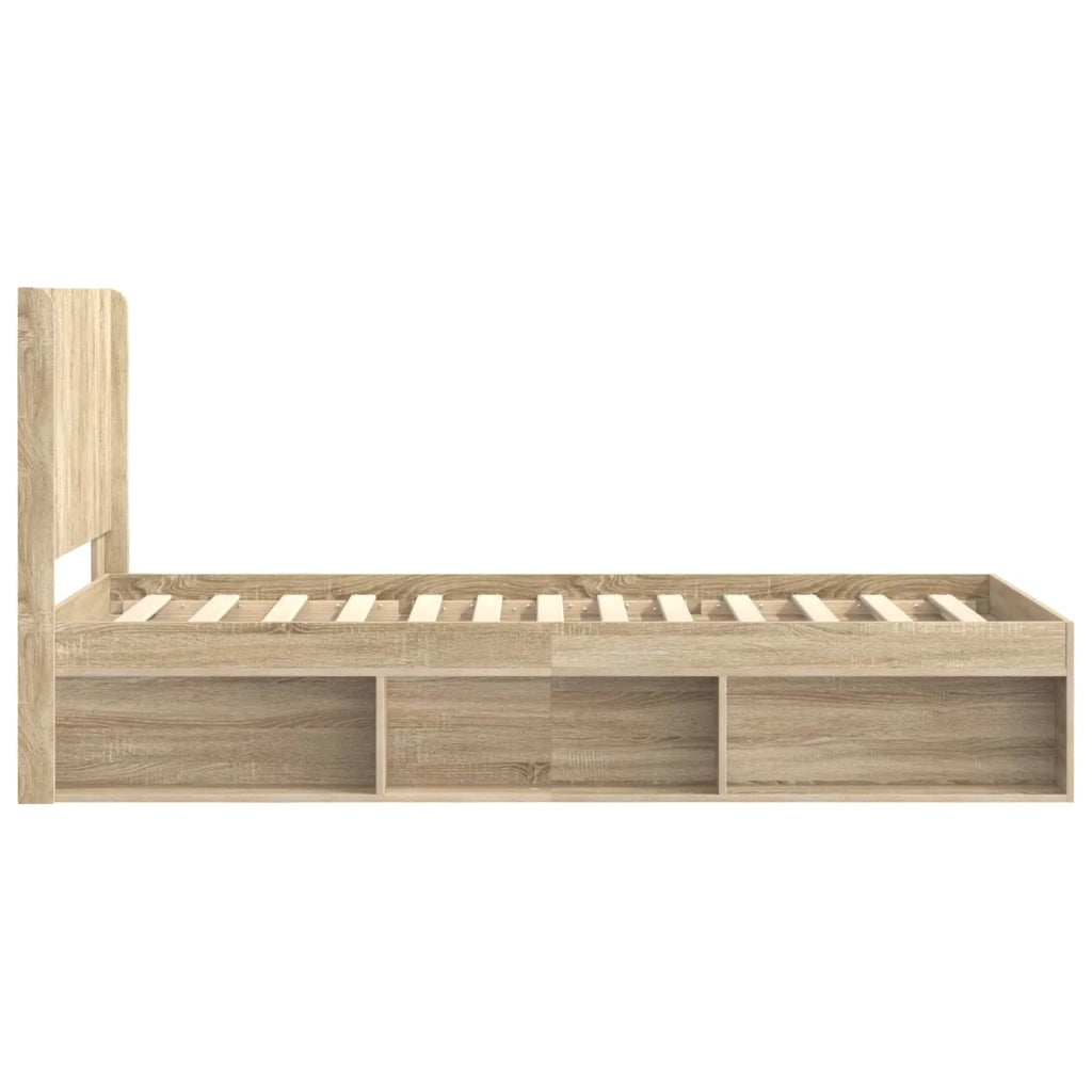 Letto da camera | Struttura del letto con stoccaggio e testata 3 pcs