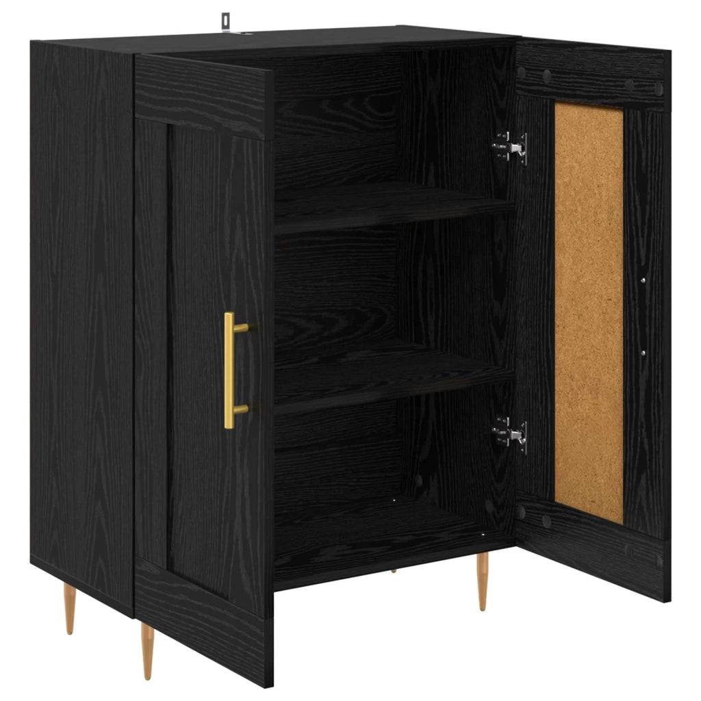 Credenza Rovere Nero 69,5 x 34 x 90 cm 881596