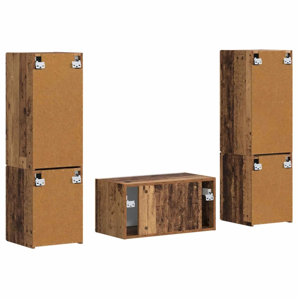 Set mobile TV 5 pcs Legno vecchio Legno multistrato 3409103