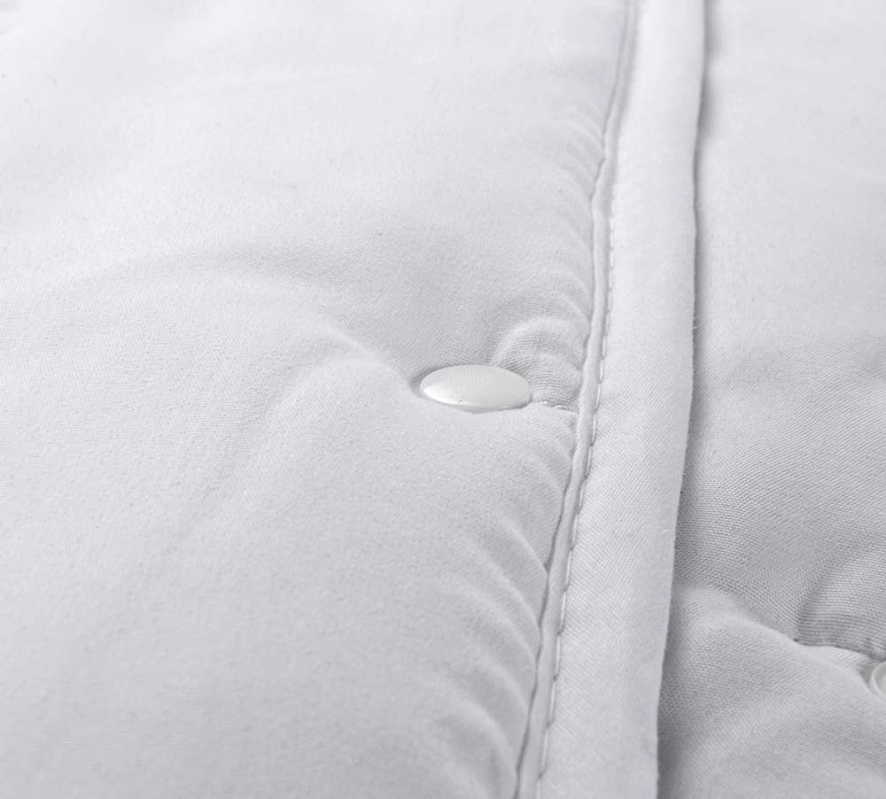 Piumino 4 stagioni in microfibra 2 piumini uniti con bottoni estate primavera inverno - Bianco - 2 Piazze