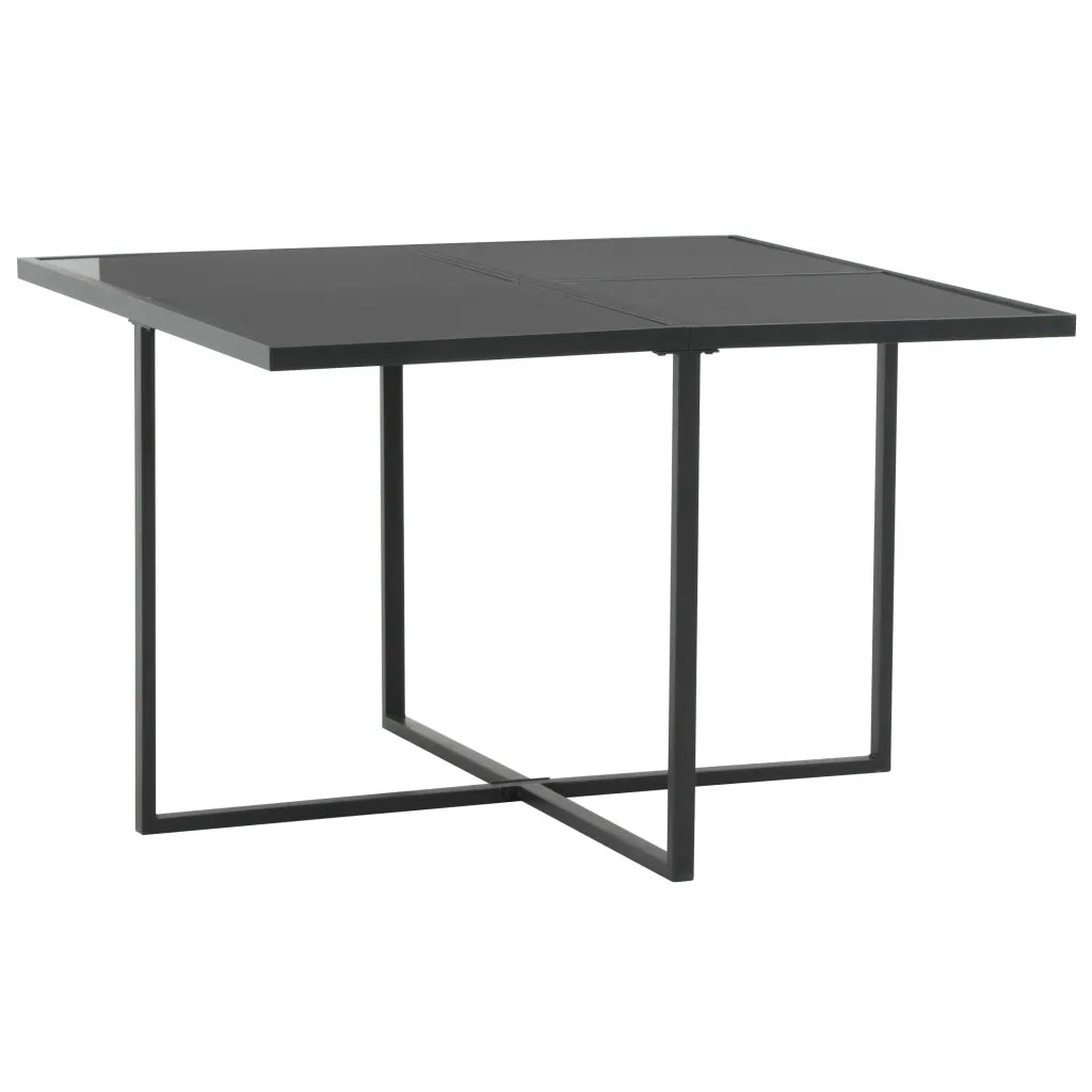 Set da Pranzo da Giardino 5 pz con Cuscini in Polyrattan Nero 44443