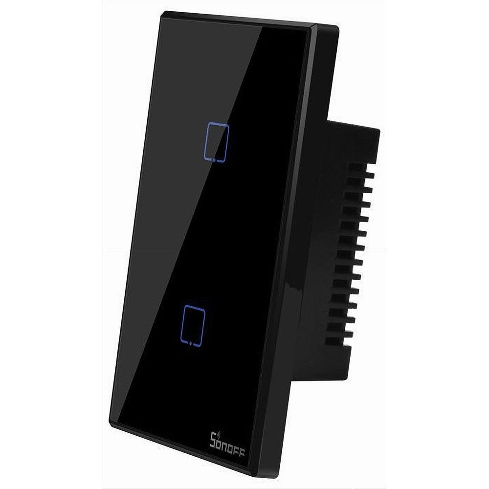 Trade Shop - Interruttore Sonoff Smart 2 Canale Controller Wireless Placca Touch Domotica T3us2c -