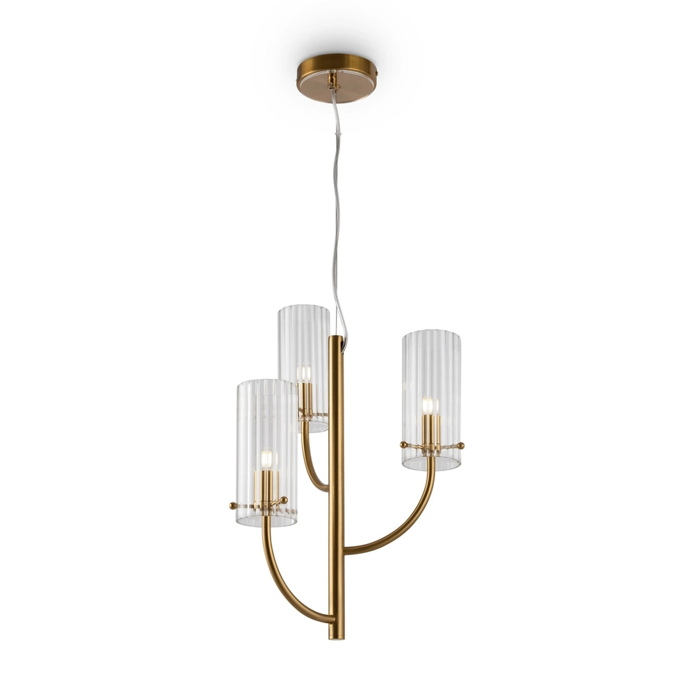 Lampada a sospensione Maytoni Arco ottone 3 luci Ø35