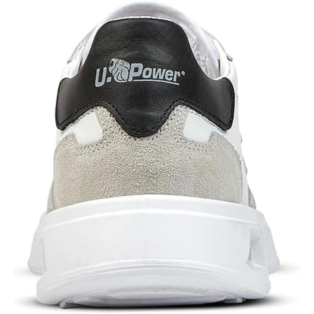 Sneakers bassa pelle helix bianco nero beige senza puntale antinfortunistico *** taglia- 45, confezione 1