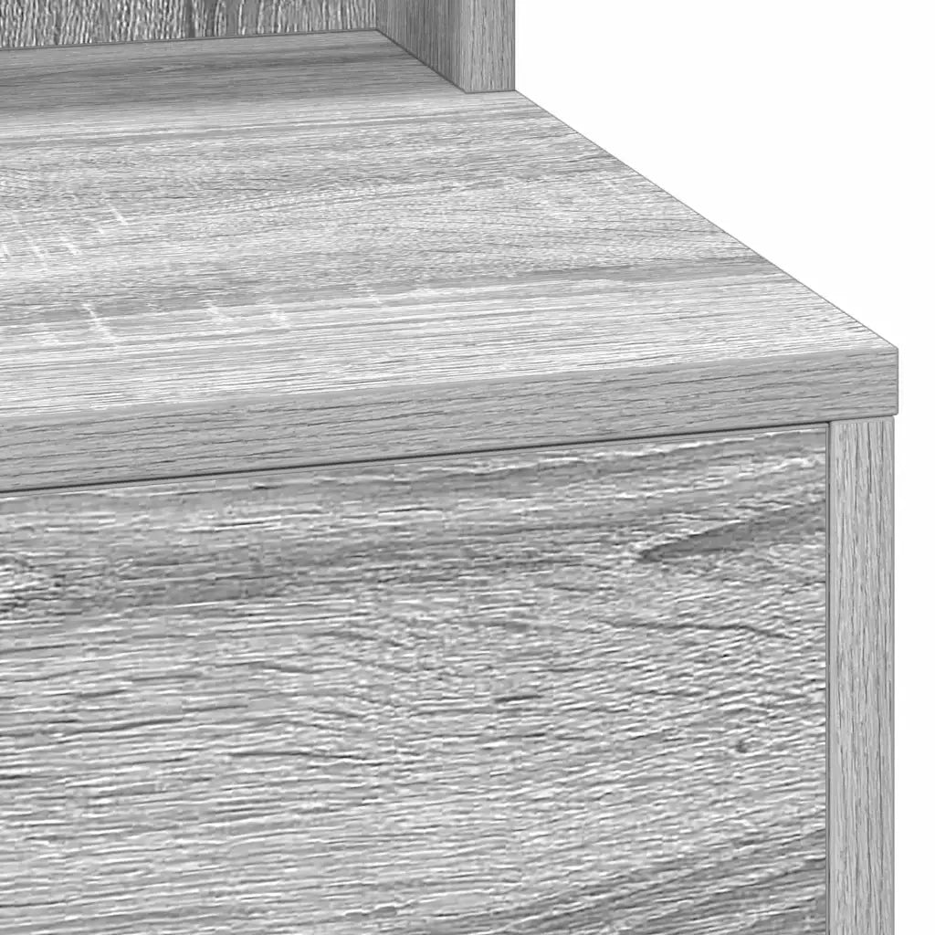 Toeletta | Tavolo da Trucco con specchio Grigio Sonoma 78,5 x 41 x 135 cm