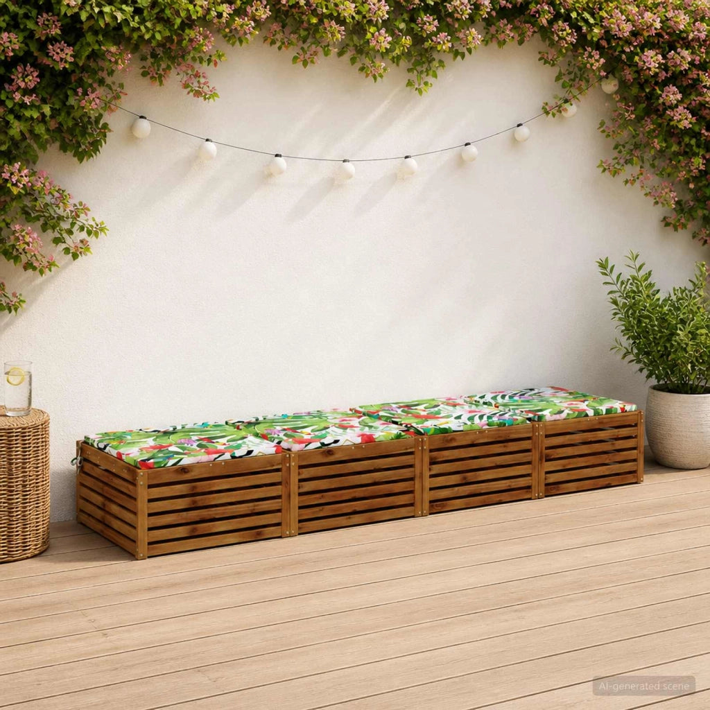 Cuscini per Sedia in 4 Pezzi SOEST 4 pz 100% Poliestere 944796