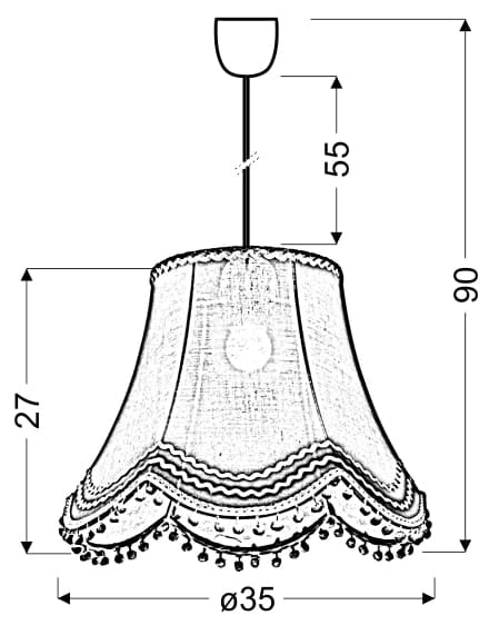 Candellux Arlekin lampada a sospensione rosa E27 Ø35 cm