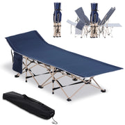 Letto da campo pieghevole ¨C Minimal ¨C 190x68x52 cm blu con tracolla