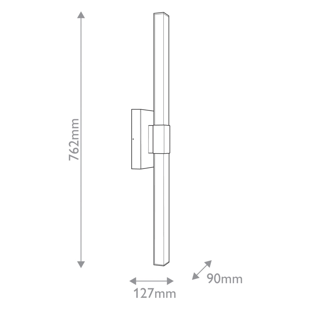 Applique esterna lineare NOCAR 76cm LED 39W 3000K IP44
