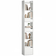 Libreria con ante e cassetti ¨C Minimal ¨C bianco 32x24x181.5