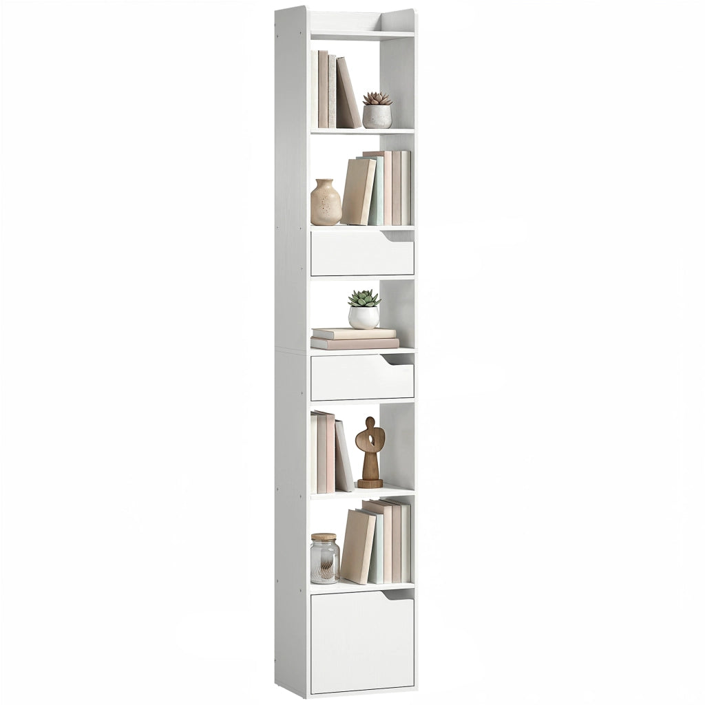 Libreria con ante e cassetti ¨C Minimal ¨C bianco 32x24x181.5