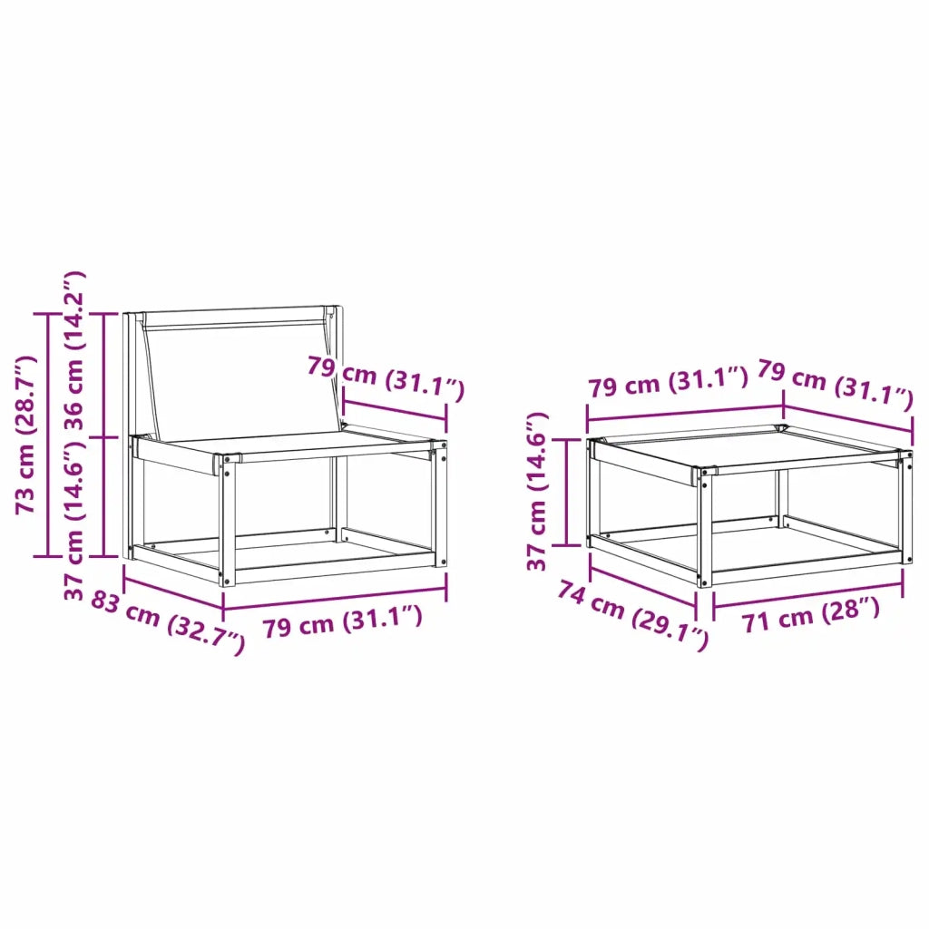 Set di divani da esterno con cuscino 6 pcs Bianco e Beige 3388943