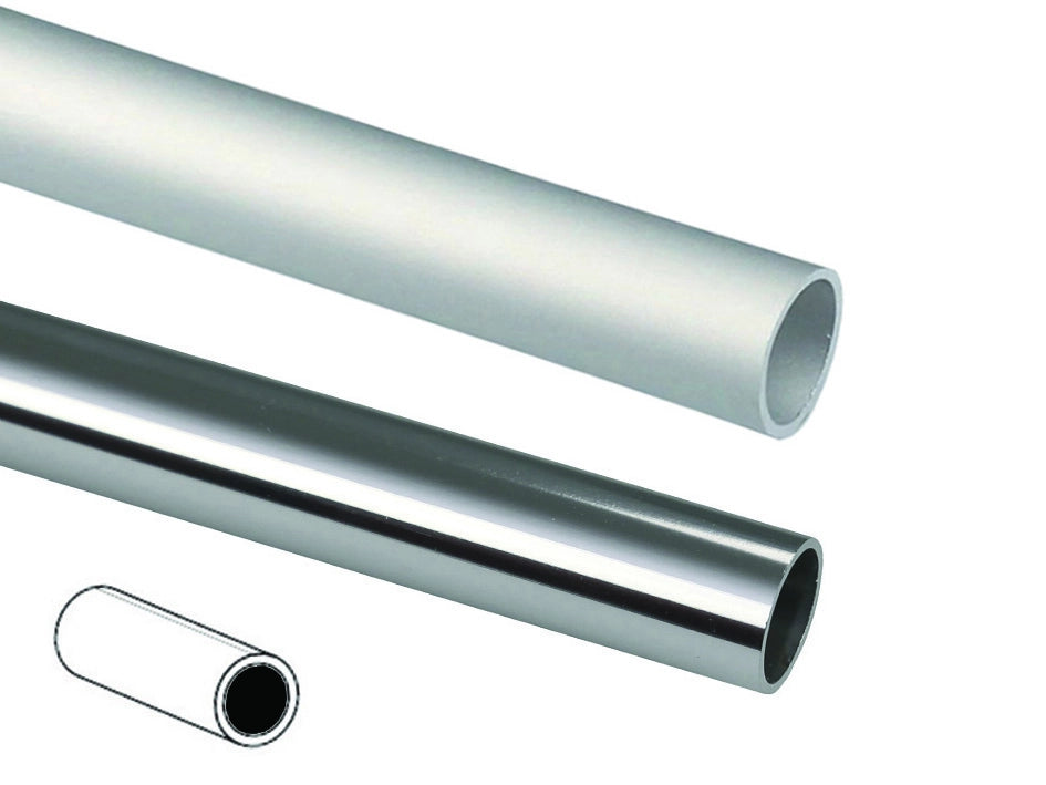 PROFILO TUBO TONDO IN ALLUMINIO- - ø mm.16 mt.1 argento - 5 pezzi