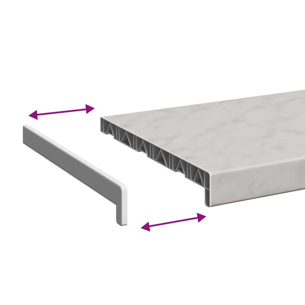 Soglia della Finestra Texture in Marmo 80 x 35 x 4,5 cm PVC CFW7775611