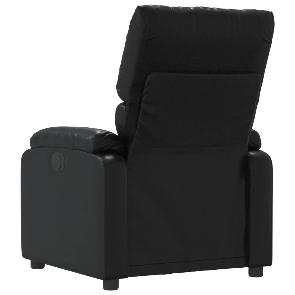 Poltrona | Sedia Relax Reclinabile Nera in Similpelle