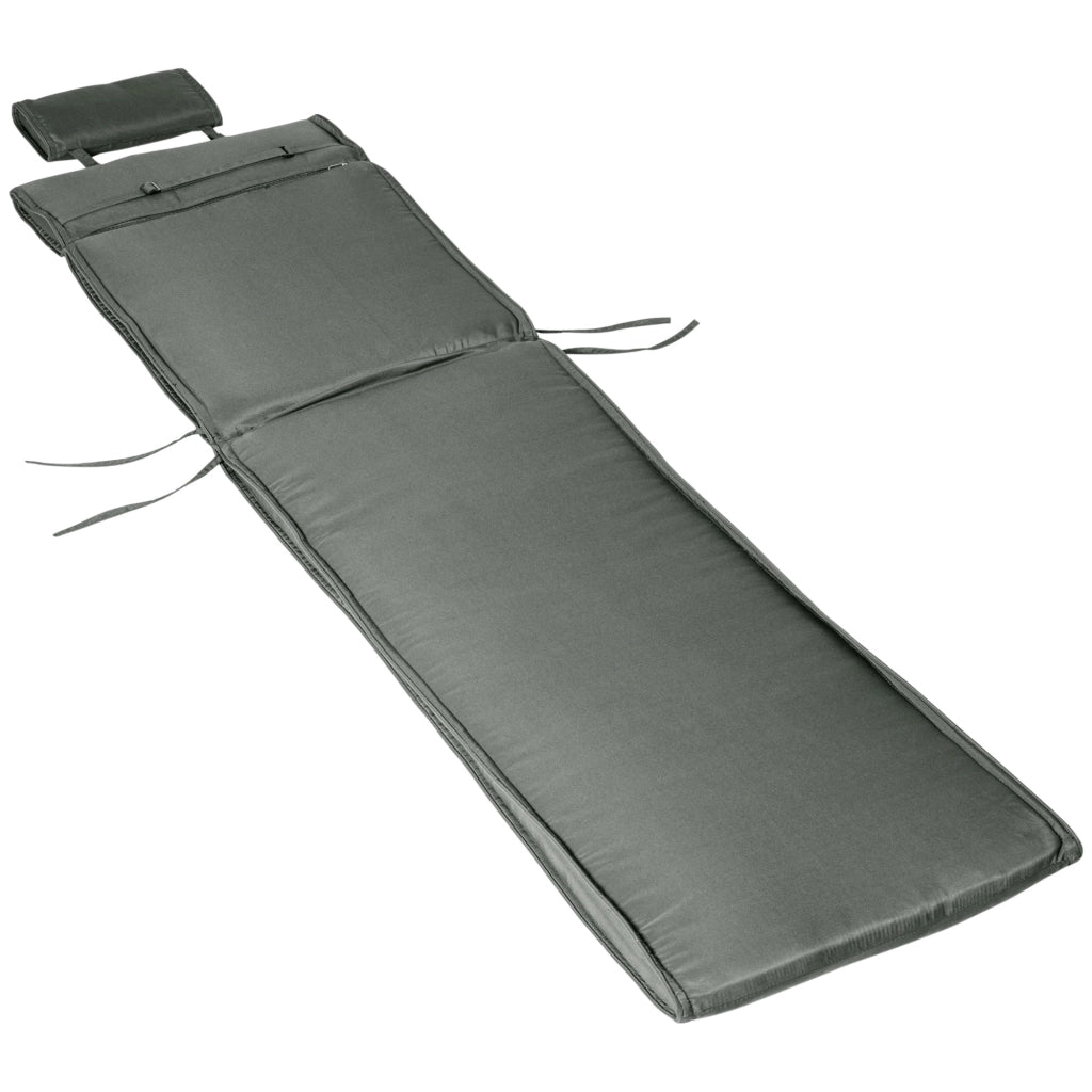 Cuscino per Lettino da Giardino ¨C Minimal ¨C Grigio 198x53x5 cm