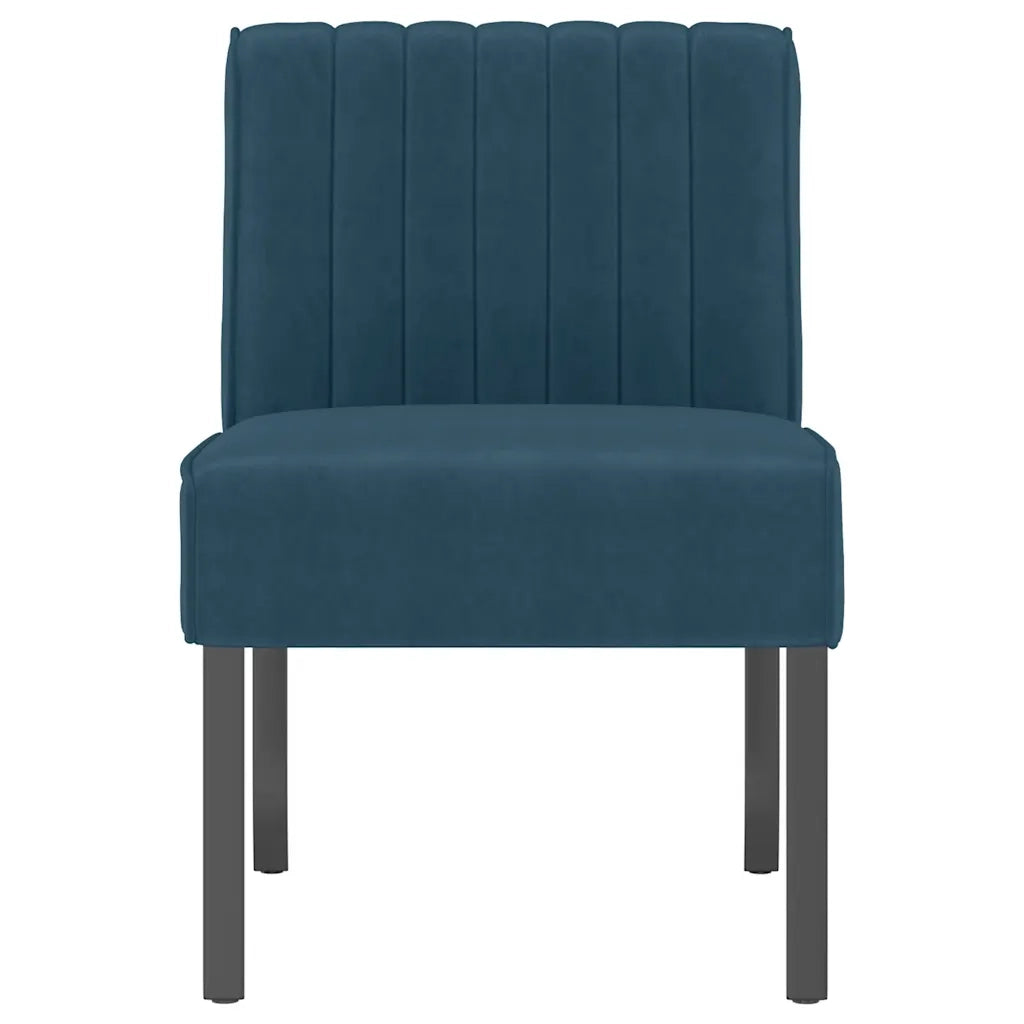 Poltrona | Sedia Pantofola Blu in Velluto