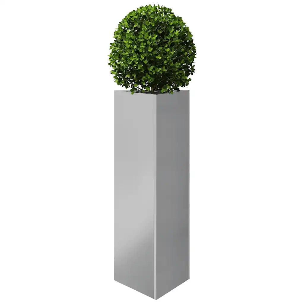 Fioriera da Giardino Triangolare 30x26x75 cm in Acciaio Zincato 851153