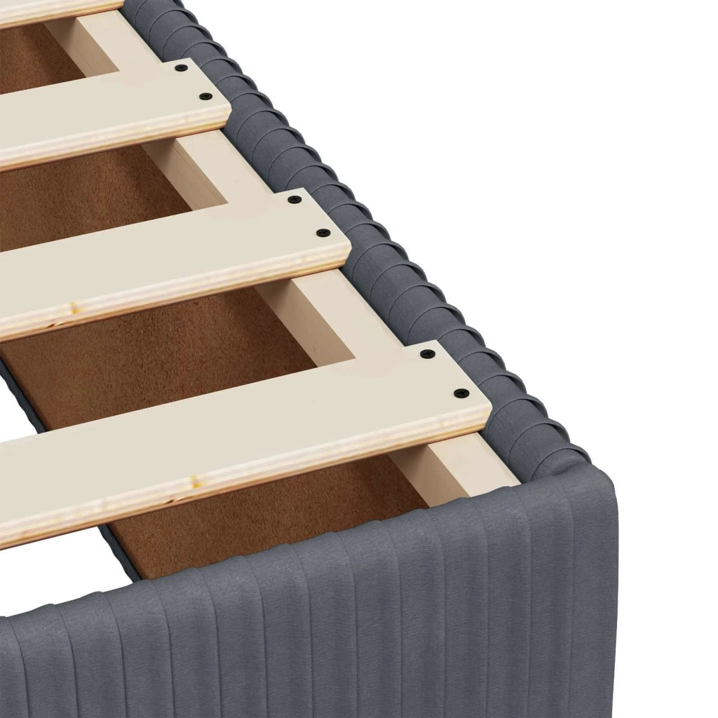 Letto box spring con materasso Grigio Scuro 100 x 200 cm 3451614