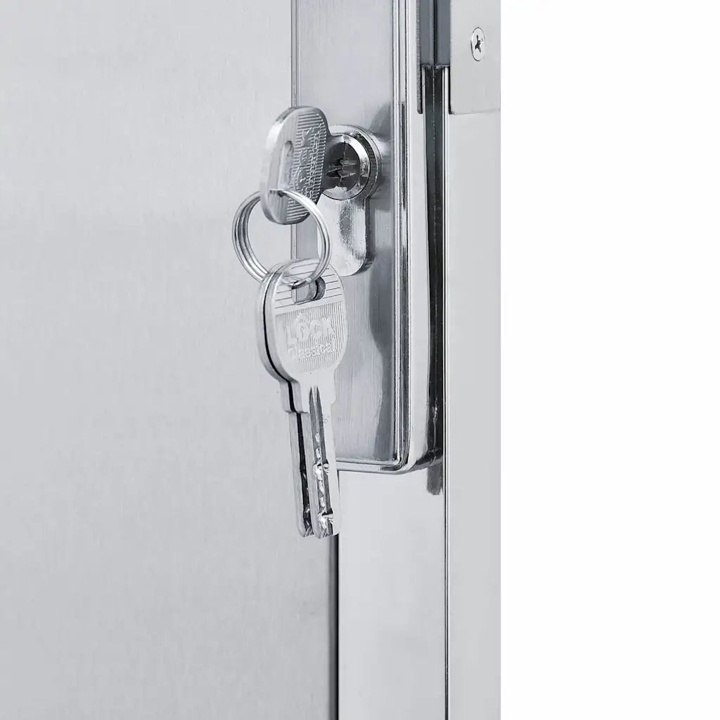 Cancello da giardino Argento 85 x 144 cm Acciaio inossidabile CFW7565313