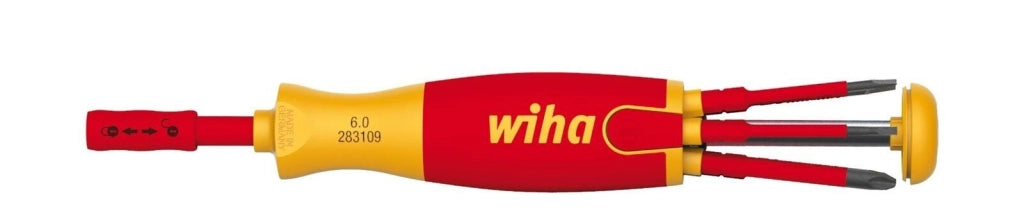 Wiha 38611 LiftUp electric Cacciavite con caricatore di punte 6 pz incluse VDE IEC 60900 1000 V AC colore Rosso Giallo
