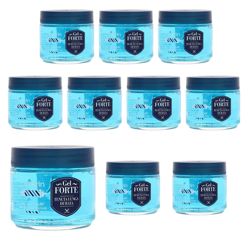Prokrin gel forte per capelli tenuta lunga durata pezzi 12 vasetto ml 100