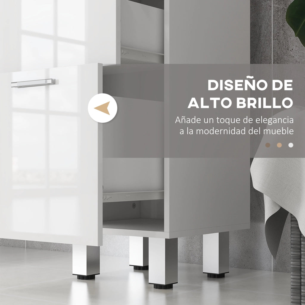 Mobile da bagno con cassetti ¨C Minimal ¨C Bianco 30x30x93