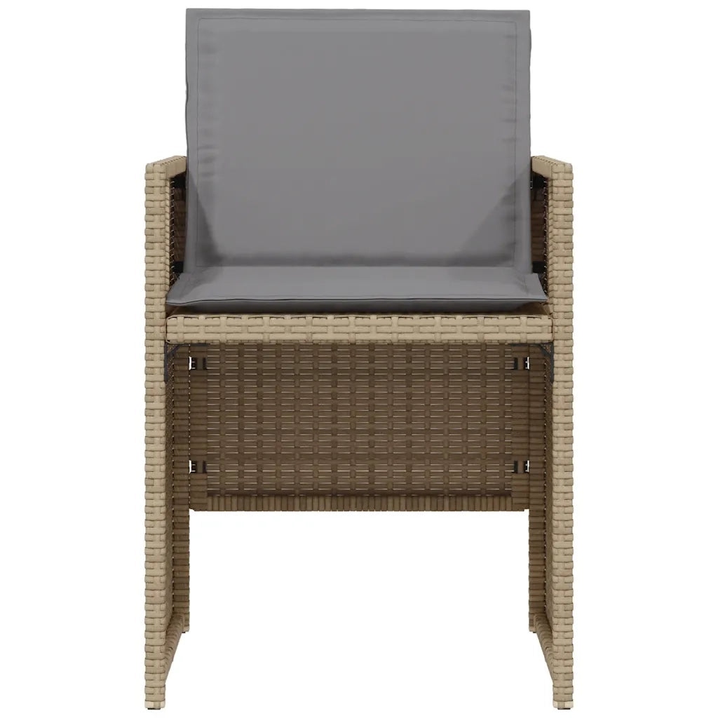 Set da Bistrò 3 pz con Cuscini Beige Misto in Polyrattan 365071