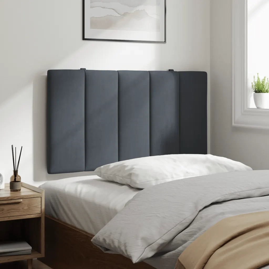 Cuscino Testiera Hanko Grigio Scuro 80 cm in Velluto 374644