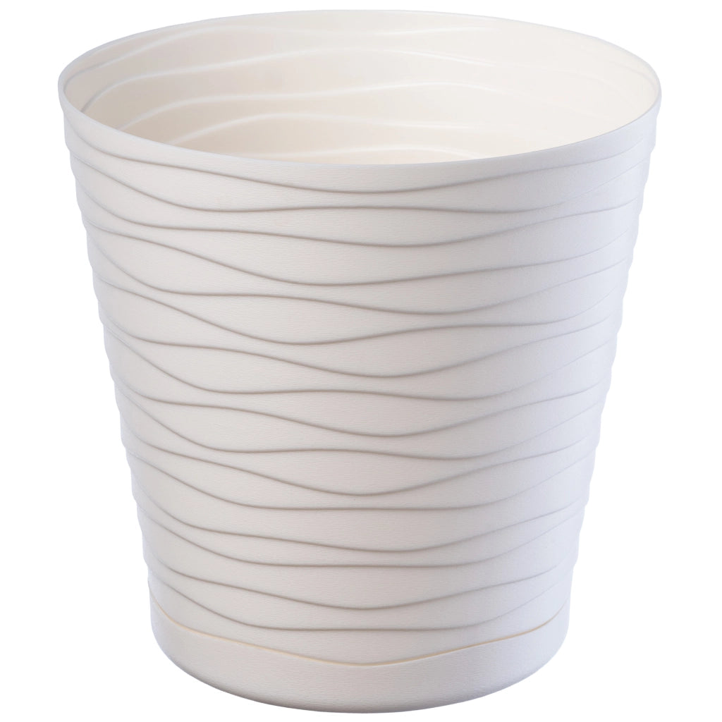 Vaso da fiori KADAX da 19 cm con coperchio e supporto, supporto per fiori in plastica