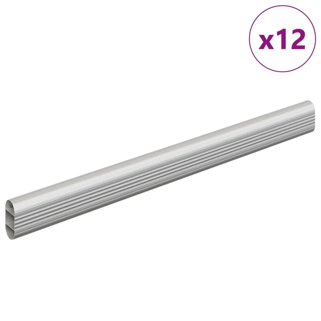 Asta per armadio 12 pcs Argento 316 x 15 x 29 mm 864880